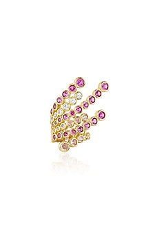 Gold Plated Red Crystal Ring
