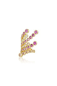 Gold Plated Red Crystal Ring