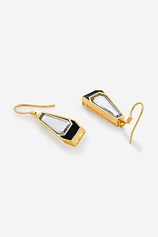 Gold Plated Mirror Dangler Earrings