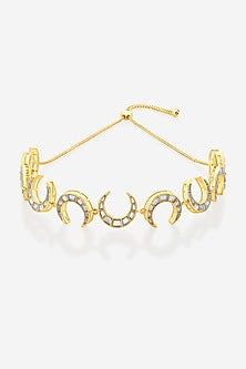 Gold Plated Mirror Choker Necklace