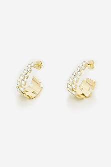 Gold Plated Mirror Hoop Earrings