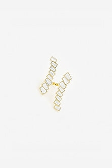 Gold Finish Mirror & Synthetic Stone Ring