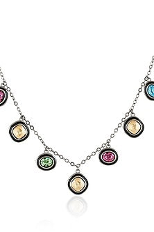 Black Rhodium Finish Dark Sea Charm Choker Necklace