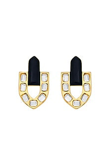 Gold Plated Enamelled Stud Earrings