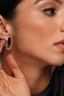 Gold Plated Enamelled Stud Earrings