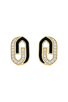 Gold Plated CZ Stud Earrings