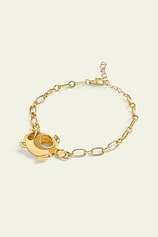 Gold Plated Synthetic Stone Bracelet