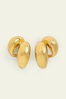 Gold Plated Synthetic Stone Hoop Earrings