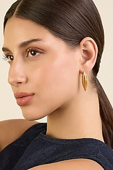 Gold Plated Synthetic Stone Stud Earrings