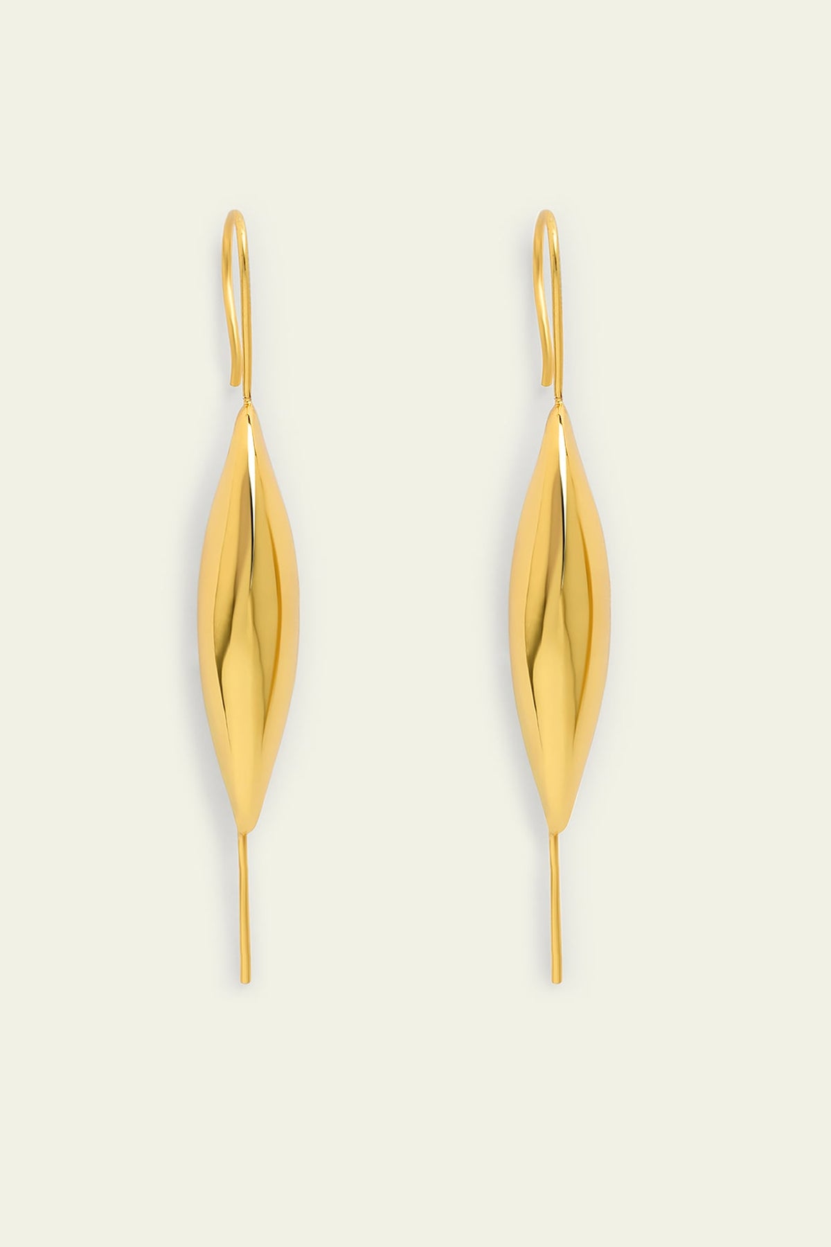 Gold Plated Synthetic Stone Two-Way Stud Earrings