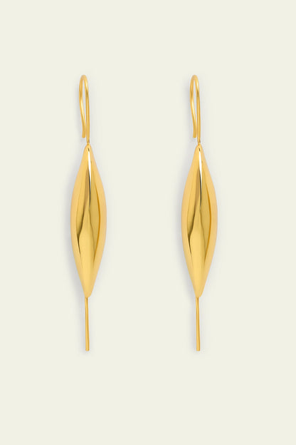 Gold Plated Synthetic Stone Two-Way Stud Earrings