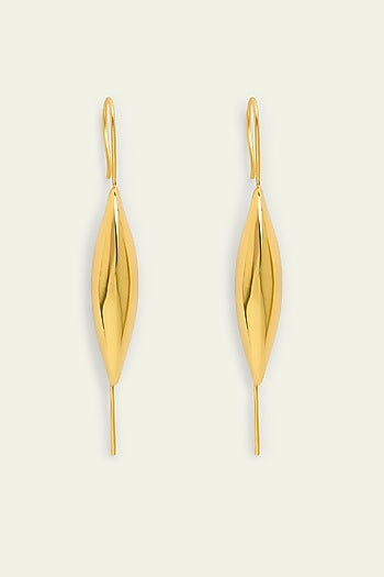 Gold Plated Synthetic Stone Two-Way Stud Earrings