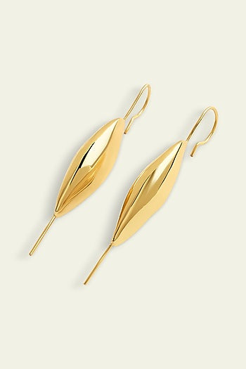 Gold Plated Synthetic Stone Two-Way Stud Earrings