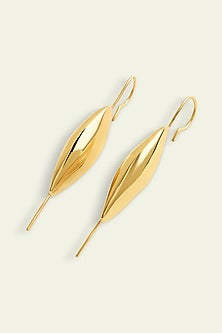 Gold Plated Synthetic Stone Two-Way Stud Earrings