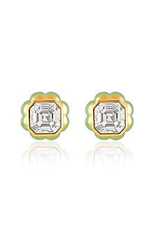 Gold Plated Crystal Stud Earrings
