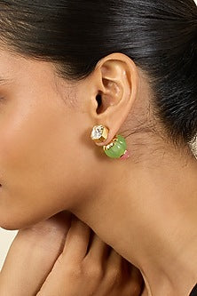 Gold Plated Crystal Stud Earrings