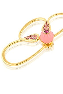 Gold Plated Crystal & Zircon Stud Earrings