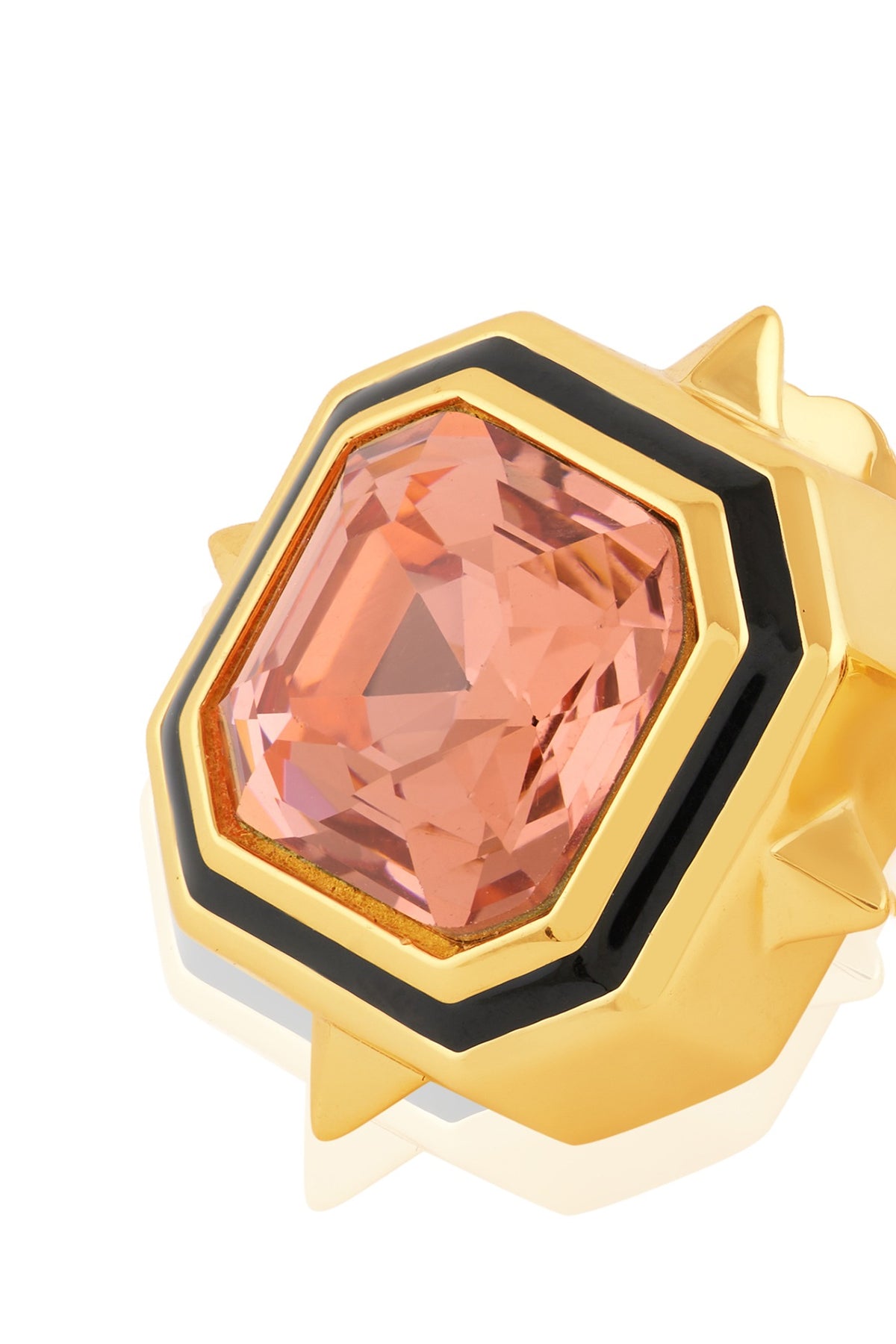 Gold Plated Red Crystal Stud Earrings