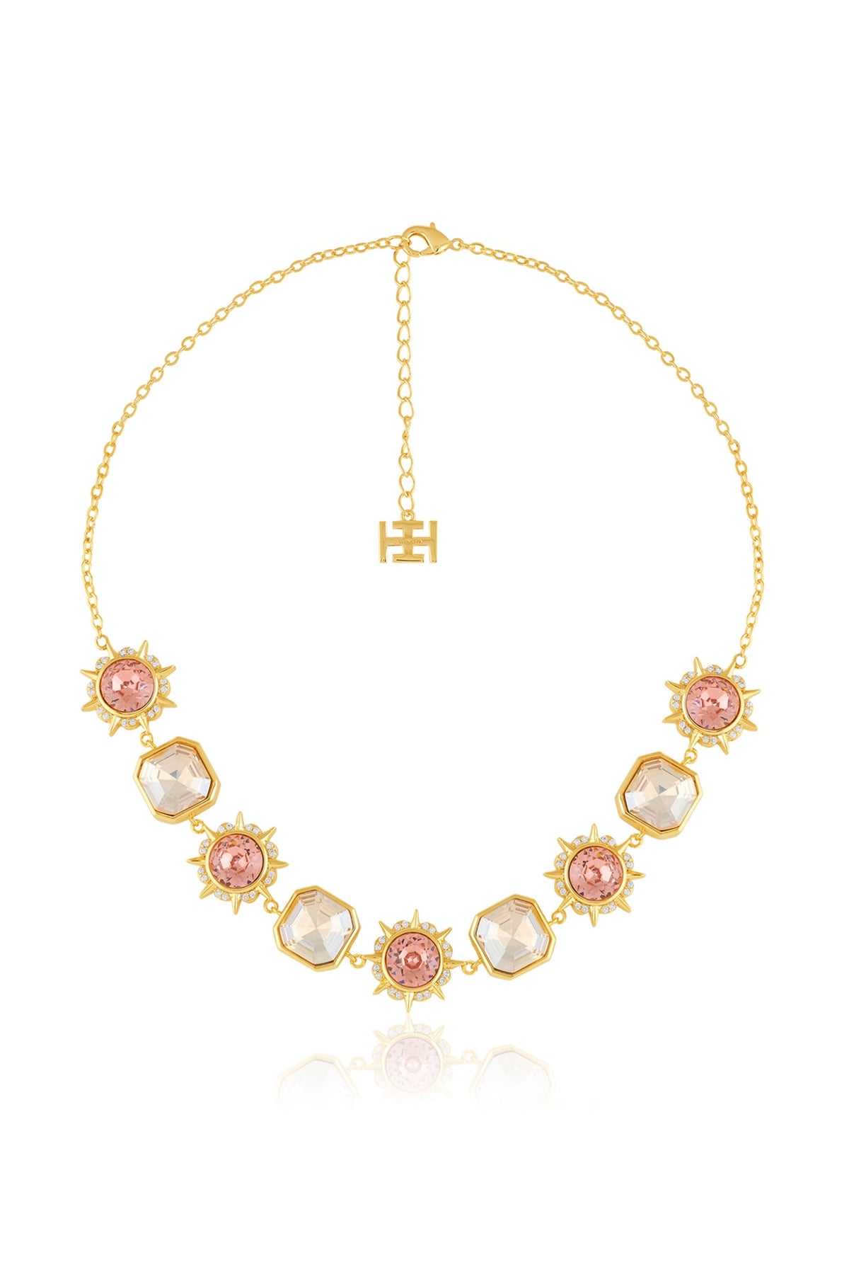 Gold Plated Yellow Crystal Necklace