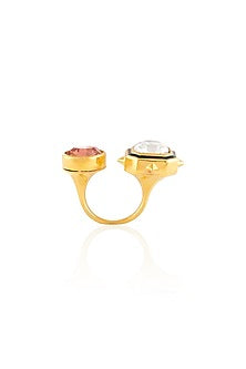 Gold Plated Multi-Colored Crystal Ring