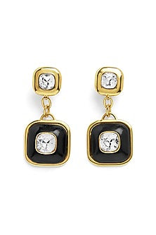 Gold Plated Crystal Dangler Earrings