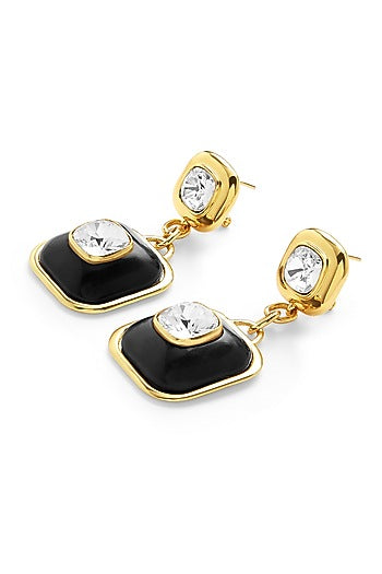 Gold Plated Crystal Dangler Earrings