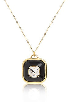 Gold Plated Synthetic Stone Layered Necklace