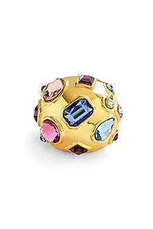 Gold Plated Crystal Ring