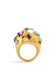 Gold Plated Crystal Ring
