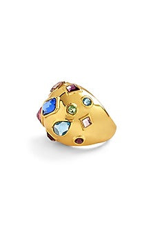 Gold Plated Crystal Ring