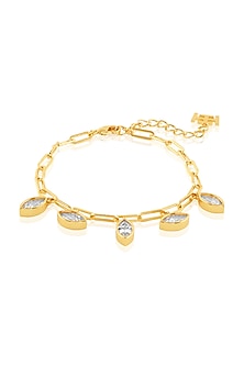 Gold Plated Synthetic Stone Bracelet
