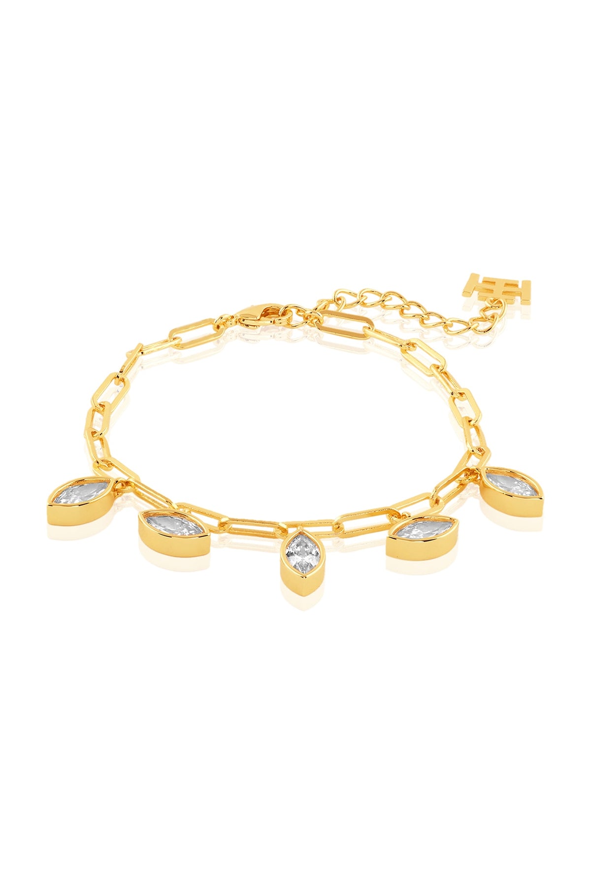 Gold Plated Synthetic Stone Bracelet