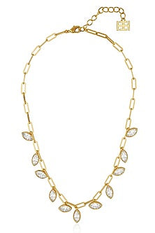Gold Plated Gemstone Choker Necklace