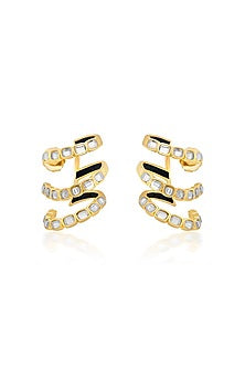 Gold Plated Mirror Layered Hoop Earrings