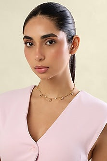 Gold Plated Crystal Zirconia Necklace