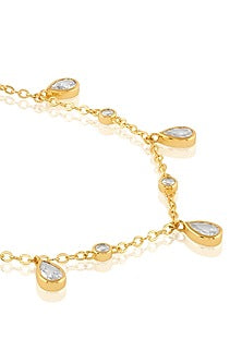 Gold Plated Crystal Zirconia Necklace
