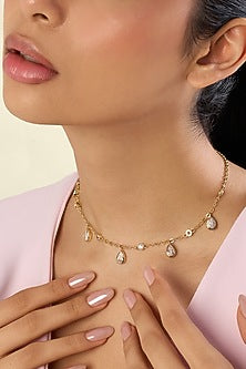 Gold Plated Crystal Zirconia Necklace