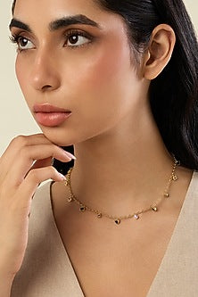 Gold Plated Multi-Colored Crystal Zirconia Necklace
