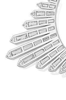 White Rhodium Finish Custom-Cut CZ Stone Stud Earrings