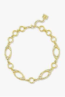 Micron Gold Finish Hand-Cut Polki Mirror Choker Necklace