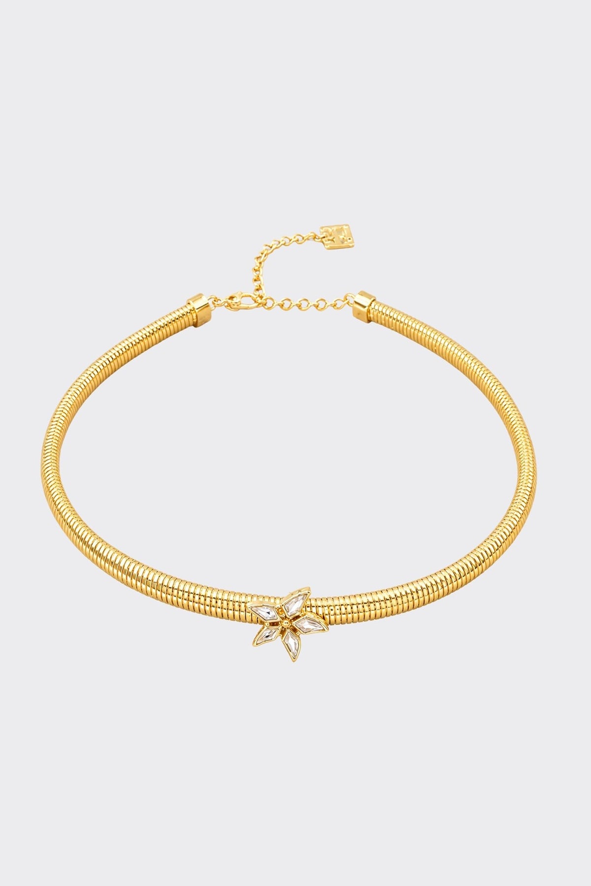 Micron Gold Finish Hand-Cut Polki Mirror Choker Necklace