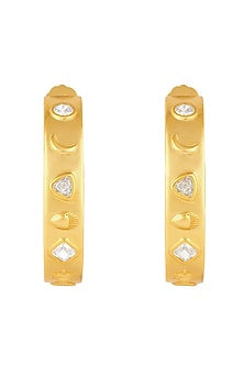 Gold Plated Mirror Hoop Earrings