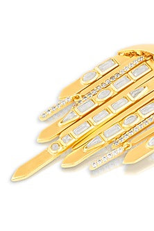 Gold Plated Mirror Dangler Earrings