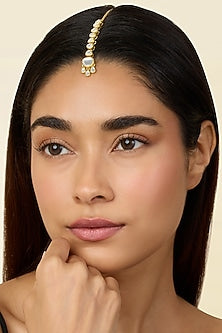 Gold Plated Mirror Maangtikka
