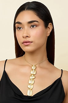 Gold Plated Mirror Y Necklace