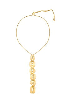 Gold Plated Mirror Y Necklace