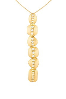 Gold Plated Mirror Y Necklace