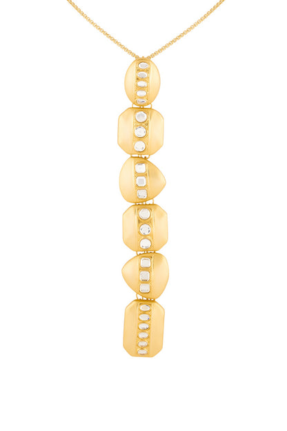 Gold Plated Mirror Y Necklace