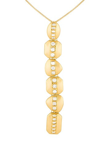 Gold Plated Mirror Y Necklace