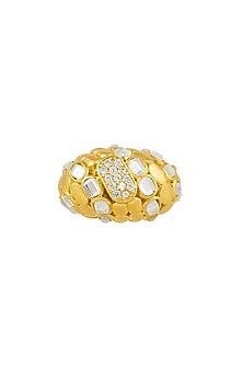 Gold Plated Mirror Ring